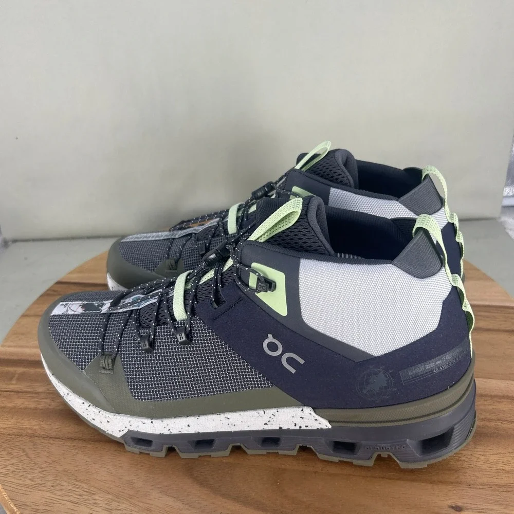 On Running Cloudtrax Mens Hiking Boots Black Reseda Gray 53.99055 Size 10